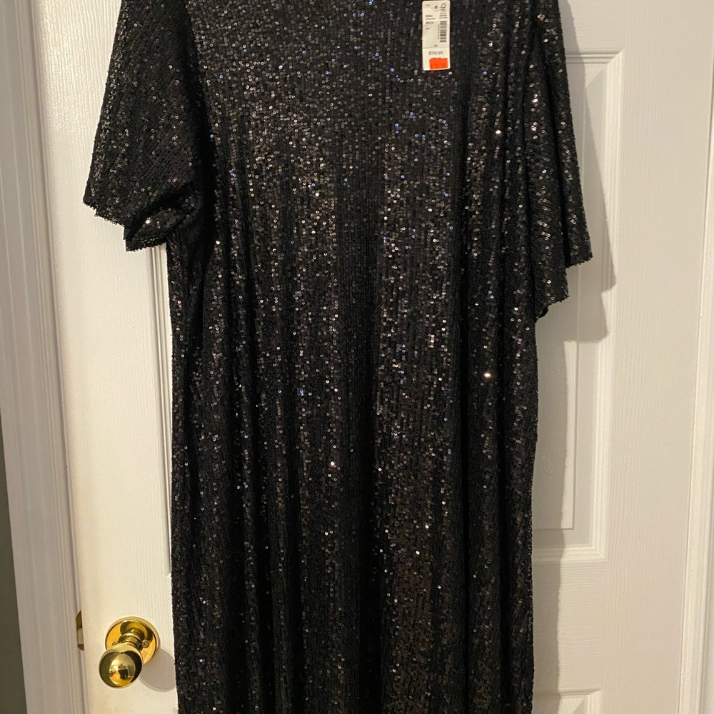 Penningtons Black Sequin Midi Dress